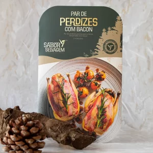 Par de perdizes com bacon